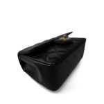 23S Black Lambskin Quilted Mini Rectangular Single Flap LGHW - Image 9