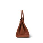 Birkin 30 Noisette Vache Liegee Palladium Plated J Square Stamp - Image 12
