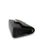 Black Lambskin Quilted Classic Flap Medium Gold Hardware - Image 3