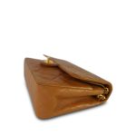 Caramel Lambskin Quilted Classic Flap Medium Gold Hardware - Image 9