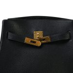 Kelly Sport PM Black Clemence Gold Plated [E] Stamp - Image 13