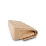 Beige Lambskin Quilted Classic Flap Medium Aged Gold Hardware - Image 4