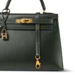 Kelly 28 Vert Fonce Box Calfskin Gold Plated (W) Stamp - Image 15