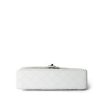 White Caviar Quilted Classic Flap Medium Silver Hardware - Image 6