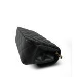 Black Lambskin Quilted Mini Crystal Top Handle LGHW - Image 10