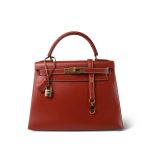 Kelly Sellier 28 Brique Box Calfskin Gold Plated (X) Stamp