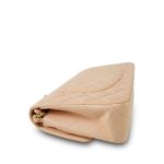 Beige Lambskin Quilted Classic Flap Medium Aged Gold Hardware - Image 5