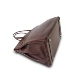 Birkin 35 Havana Evergrain Palladium Plated [L] Stamp - Image 18