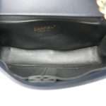 Navy Caviar Quilted CC Filigree Single Flap Bag Medium Aged Gold Hardware - Image 11