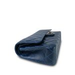 16B Navy Caviar Quilted Classic Flap Medium Ruthenium Hardware - Image 9