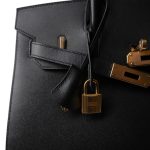 Birkin Sellier 30 Noir Veau Madame Gold Plated Y Stamp - Image 5