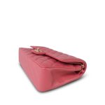 18S Pink Caviar Medium Quilted Classic Double Flap Light Gold Hardware - Image 4