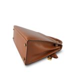 Kelly 28 Gold Courchevel Leather Gold Plated Hardware V Circle Stamp - Image 20