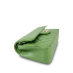 23C Green Caviar Quilted Classic Flap Small LGHW - Image 12