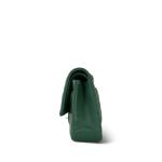 19B Dark Green Lambskin Quilted Medium Classic Flap Silver Hardware - Image 2