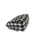 Black White Ecru Houndstooth Tweed Quilted Large 19 Flap MHW - Image 8