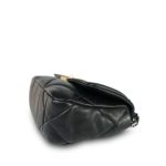 Black Lambskin Quilted 19 Flap Small MHW - Image 6