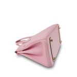 Birkin 25 Rose Sakura Swift Gold Plated X Stamp - Image 16