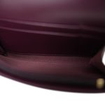 24B Burgundy Caviar Quilted Crystal CC Long Flap Card Holder Light Gold Hardware - Image 7