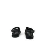 10B Black Calfskin Quilted Velcro Strap Sandals Size 34.5 - Image 9