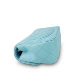 Light Blue Lambskin Quilted Mini Rectangular Flap Silver Hardware - Image 7