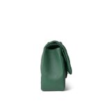 19B Dark Green Lambskin Quilted Classic Flap SHW - Image 4