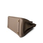 Birkin 25 Etoupe Togo Gold Plated B Stamp - Image 6