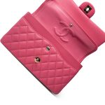 19C Pink Caviar Quilted Classic Flap Medium - Image 12