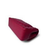 18B Raspberry Caviar Chevron Quilted Mini Rectangular Flap Light Gold Hardware - Image 14