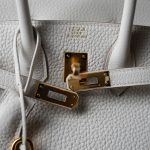 Birkin 25 Gris Pale Togo Gold Plated B Stamp - Image 4