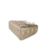 Champagne Metallic Lady Dior Calfskin Medium - Image 13