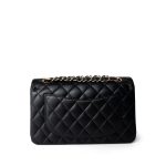 21B Black Lambskin Quilted Classic Flap Small Rose Gold Hardware - Image 4