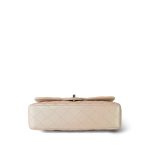 21S Pearly Beige Calfskin Classic Flap Medium Light Gold Hardware - Image 5