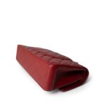 17B Red/Raspberry Caviar Quilted Medium Classic Flap Silver Hardware - Image 9