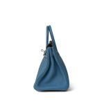 Birkin 25 Blue Jean Togo Palladium Plated [R] Stamp - Image 10