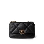 23S Black Lambskin Quilted 19 Flap Small Mixed Hardware - Image 6