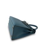 Kelly Sellier 28 Blue Jean Veau Epsom Palladium Plated E Square Stamp - Image 16
