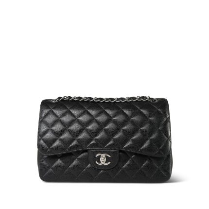 Black Caviar Quilted Classic Flap Jumbo SHW