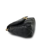 Black Lambskin Quilted 19 Flap Small MHW - Image 7