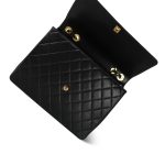 Black Lambskin Quilted Large CC Maxi Single Flap Bag Gold Hardware - Image 7