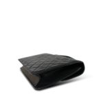 Black Lambskin Quilted Top Handle Double Turnlock Single Flap Gold Hardware - Image 11