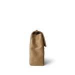 Vintage Dark Beige Lambskin Quilted Classic Single Flap Jumbo GHW - Image 4