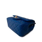 22B Blue Pearl Crush Mini Square Flap Aged Gold Hardware - Image 8