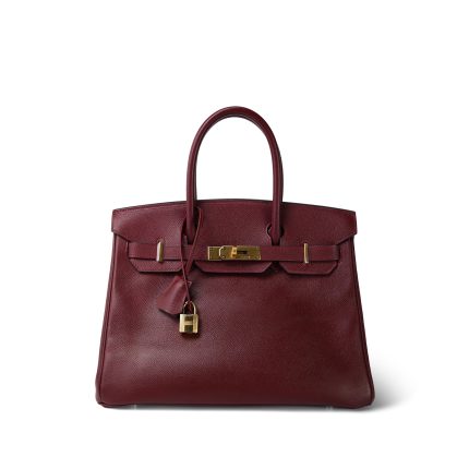Birkin 30 Rouge H Epsom Gold Plated C Square Stamp