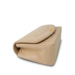 Beige Lambskin Quilted Diana Flap Medium Gold Hardware - Image 5
