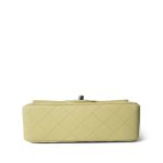 24C Light Yellow Lambskin Quilted Mini Rectangular Flap Silver Hardware - Image 13