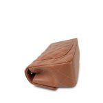 22S Caramel Lambskin Quilted Rectangular Mini Light Gold Hardware - Image 14