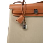 Herbag Zip 31 Natural Vache Hunter And Beton Toile Palladium Plated U Stamp - Image 5