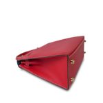 Kelly Sellier 25 Bi-Color Rouge Casaque/Bleu Thalassa Epsom White Stitching Gold Plated [P] Stamp - Image 18