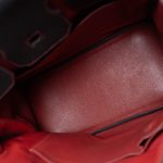 Birkin 35 Black/Red Togo Palladium Plated [N] Stamp - Image 12